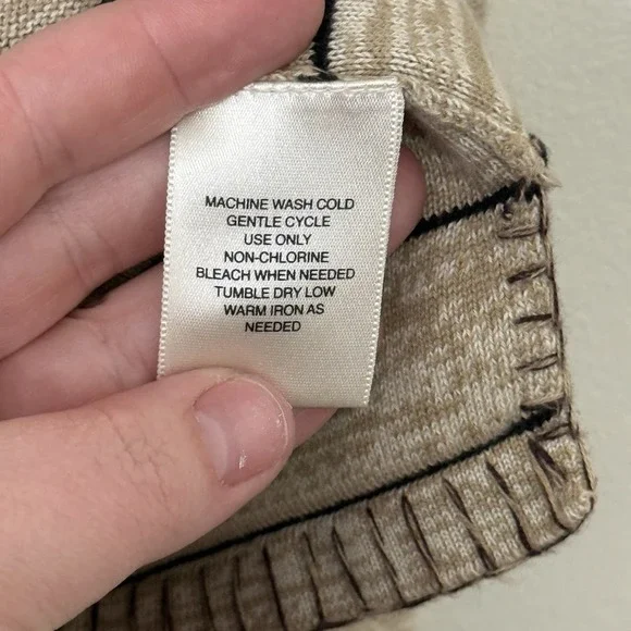 St Johns Bay Floral Embroidered Stripe Top Womens Large Boho Lace Up Cotton - Picture 7 of 11